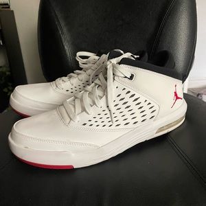 Jordan Mens Flight Origin 4 White/Gym Red-Black - Size 12